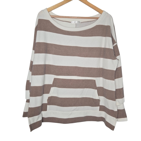 Blakeley Womens Addison Striped Boat Neck Sweatshirt Size Large / XL - Picture 1 of 7